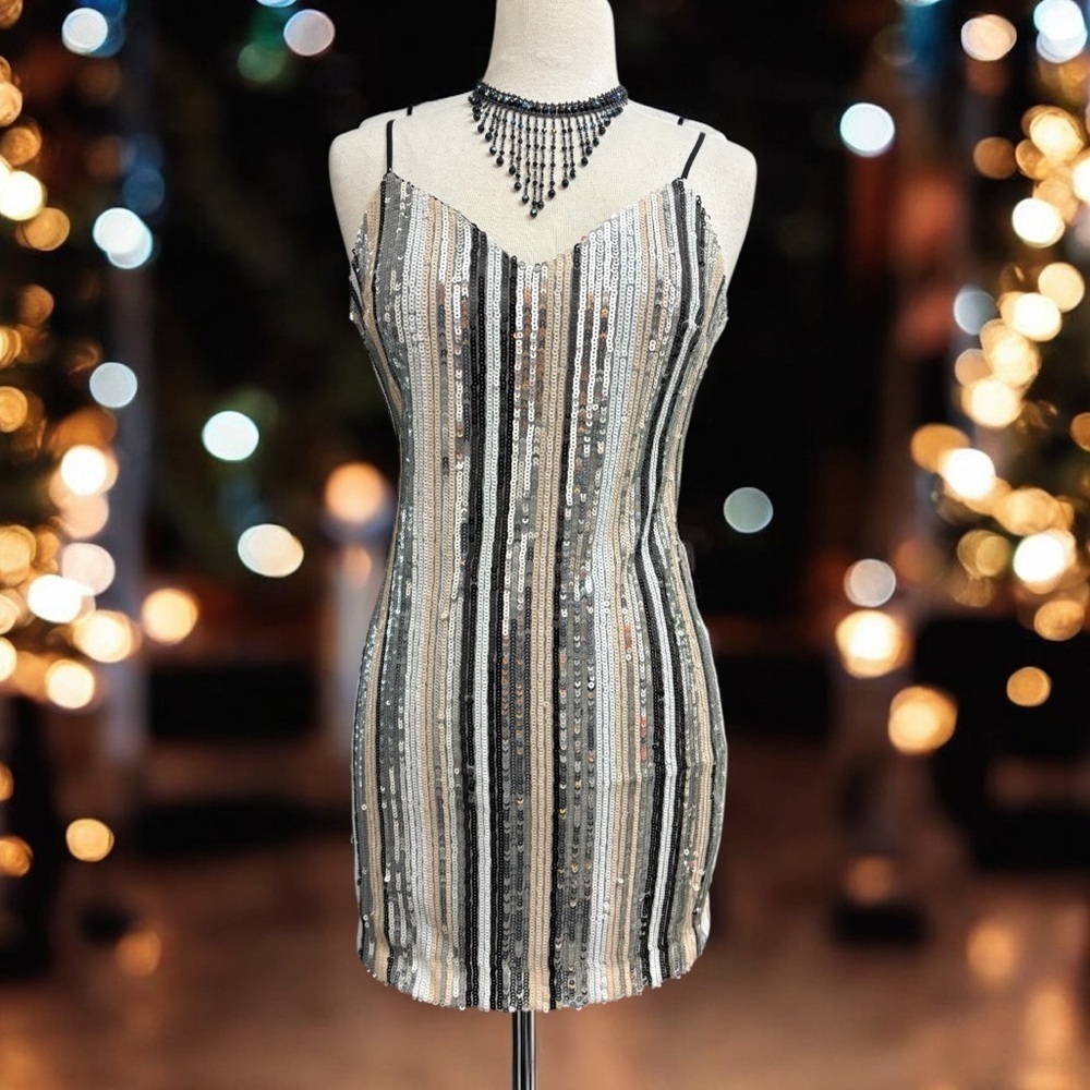 Stella Laguna Beach Sequin Mini homecoming Dress | Size Small